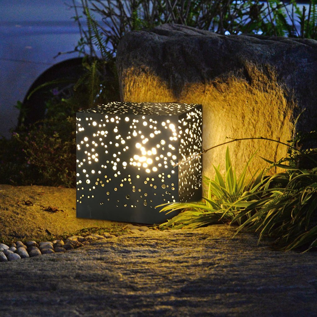 Modern Square LED Outdoor Post Light Stainless Steel Pillar Lamp