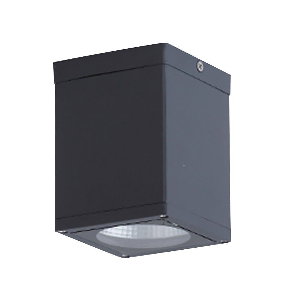Square Waterproof LED Ceiling Light Industrial Aluminum Glass