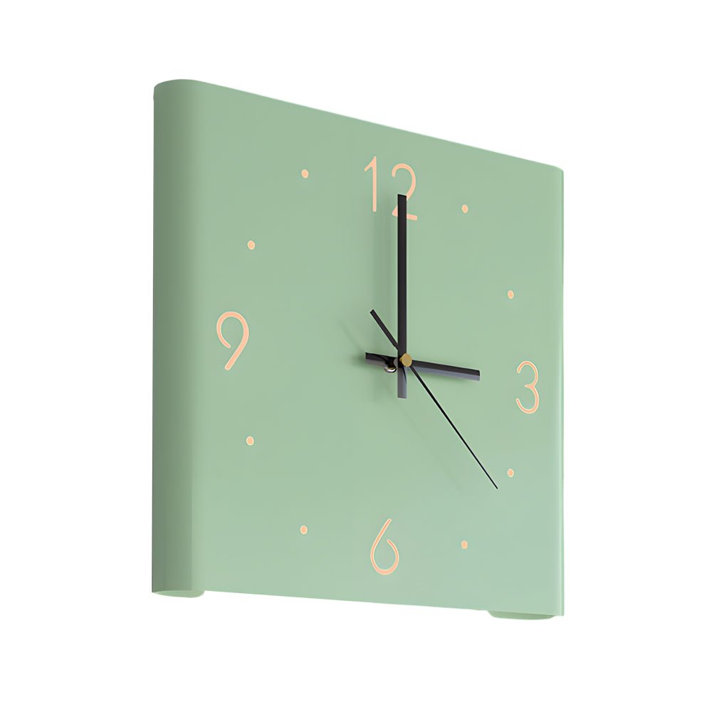 Modern LED Corner Wall Clock Silent Metal Backlit Design