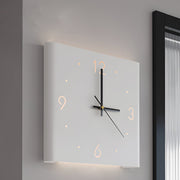 Modern LED Corner Wall Clock Silent Metal Backlit Design