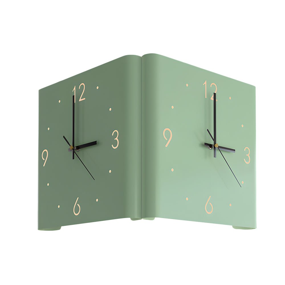 Modern LED Corner Wall Clock Silent Metal Backlit Design
