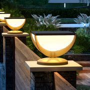 Modern Geometric Solar Garden Post Light Outdoor Waterproof LED