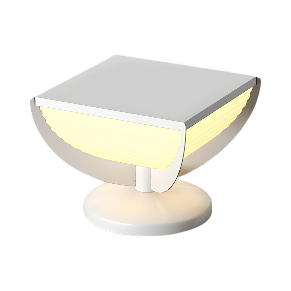 Modern Geometric Solar Garden Post Light Outdoor Waterproof LED