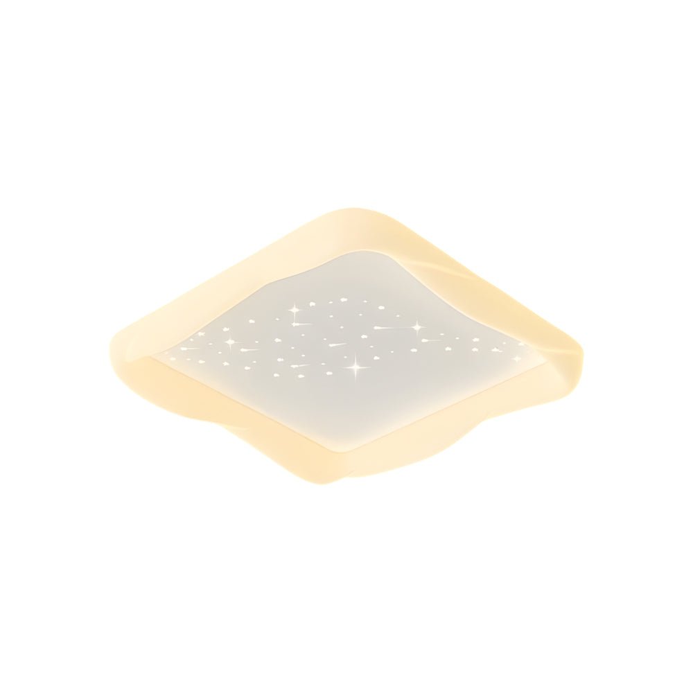 Square Star Flush Mount Ceiling Light with 3-Step Dimming