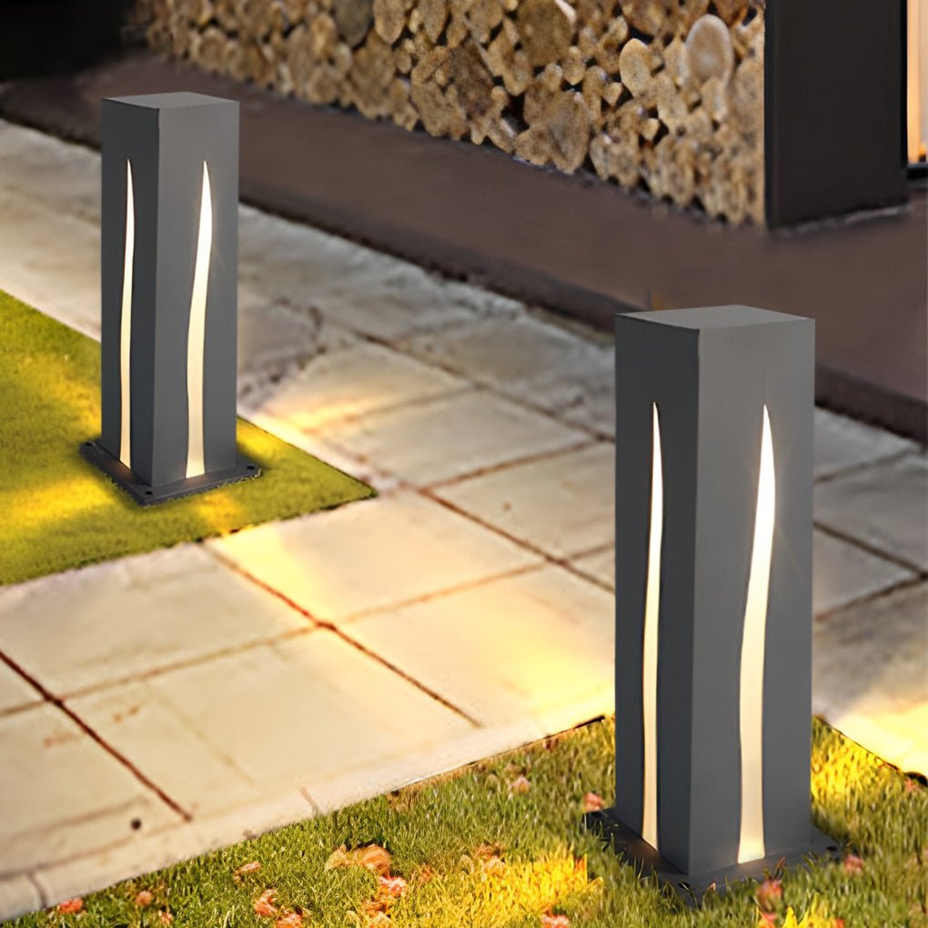 Rectangular LED Pathway Light - Stainless Steel & Glass Outdoor