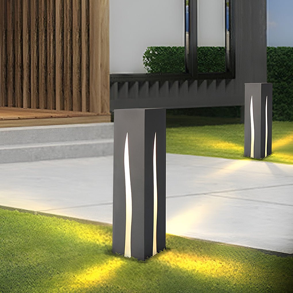 Rectangular LED Pathway Light - Stainless Steel & Glass Outdoor