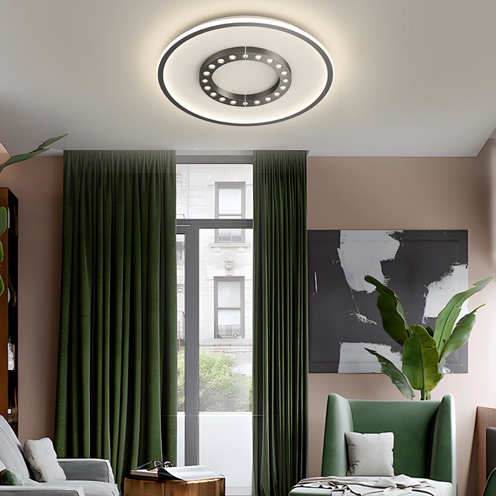 Modern LED Anti-Glare Flush Mount Ceiling Light with 3-Step Dimming