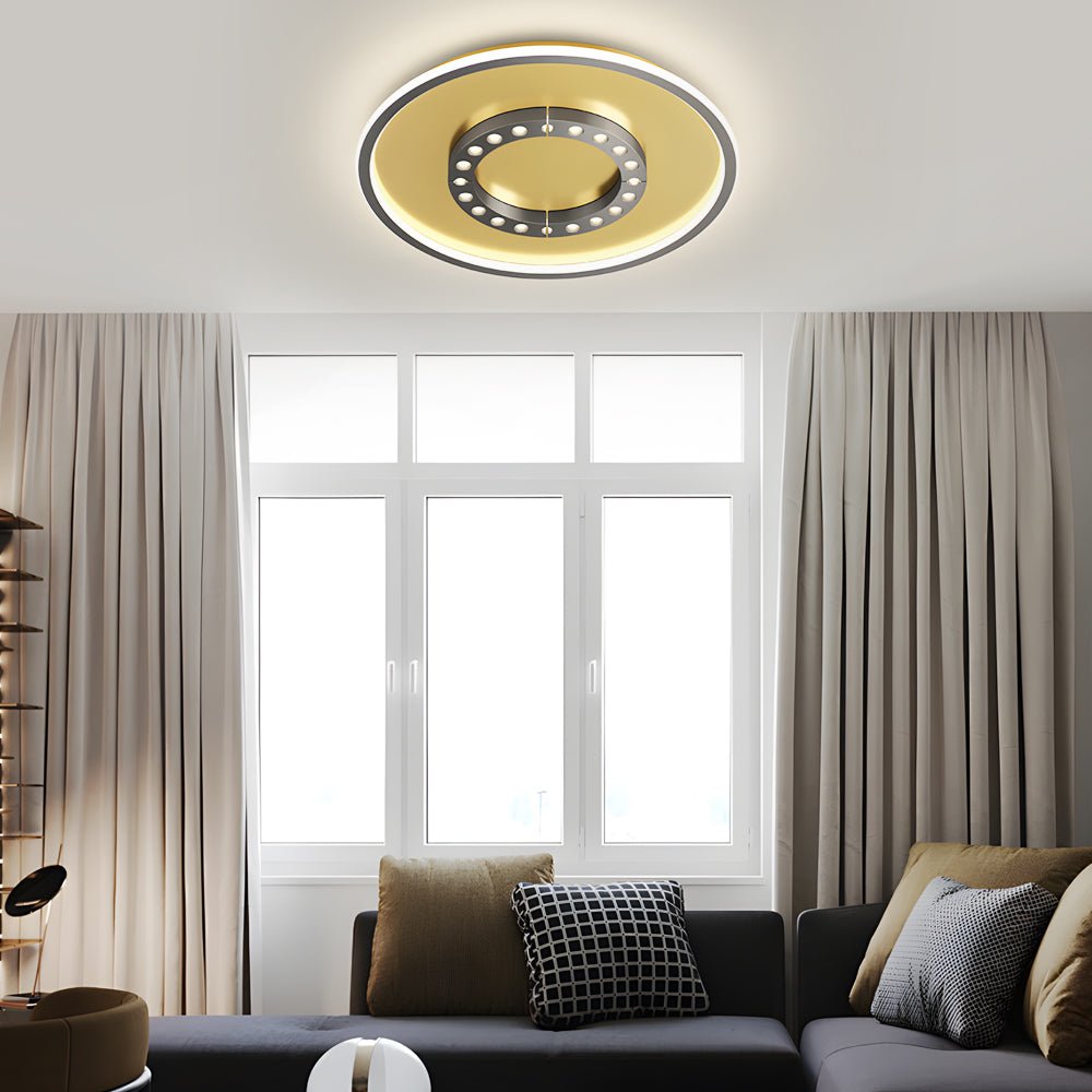 Modern LED Anti-Glare Flush Mount Ceiling Light with 3-Step Dimming