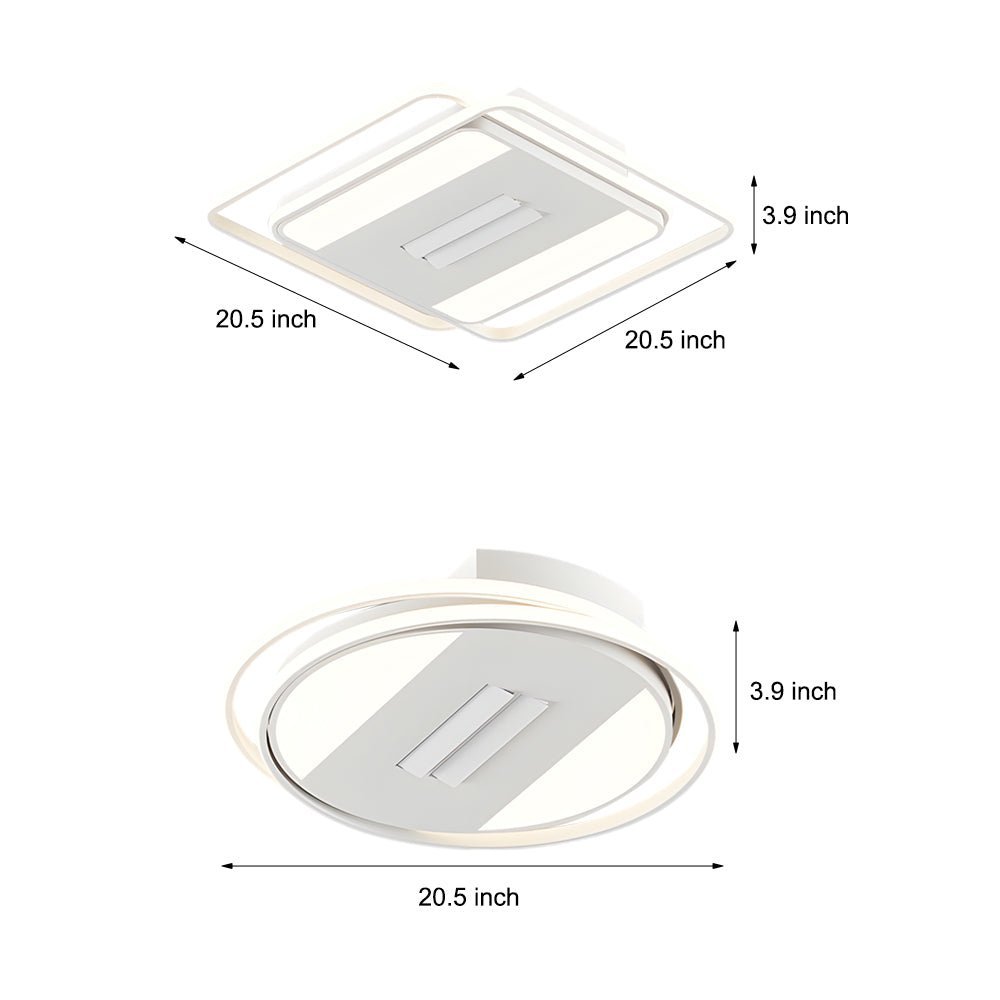 Modern Bladeless Ceiling Fan Light with Dimmable LED