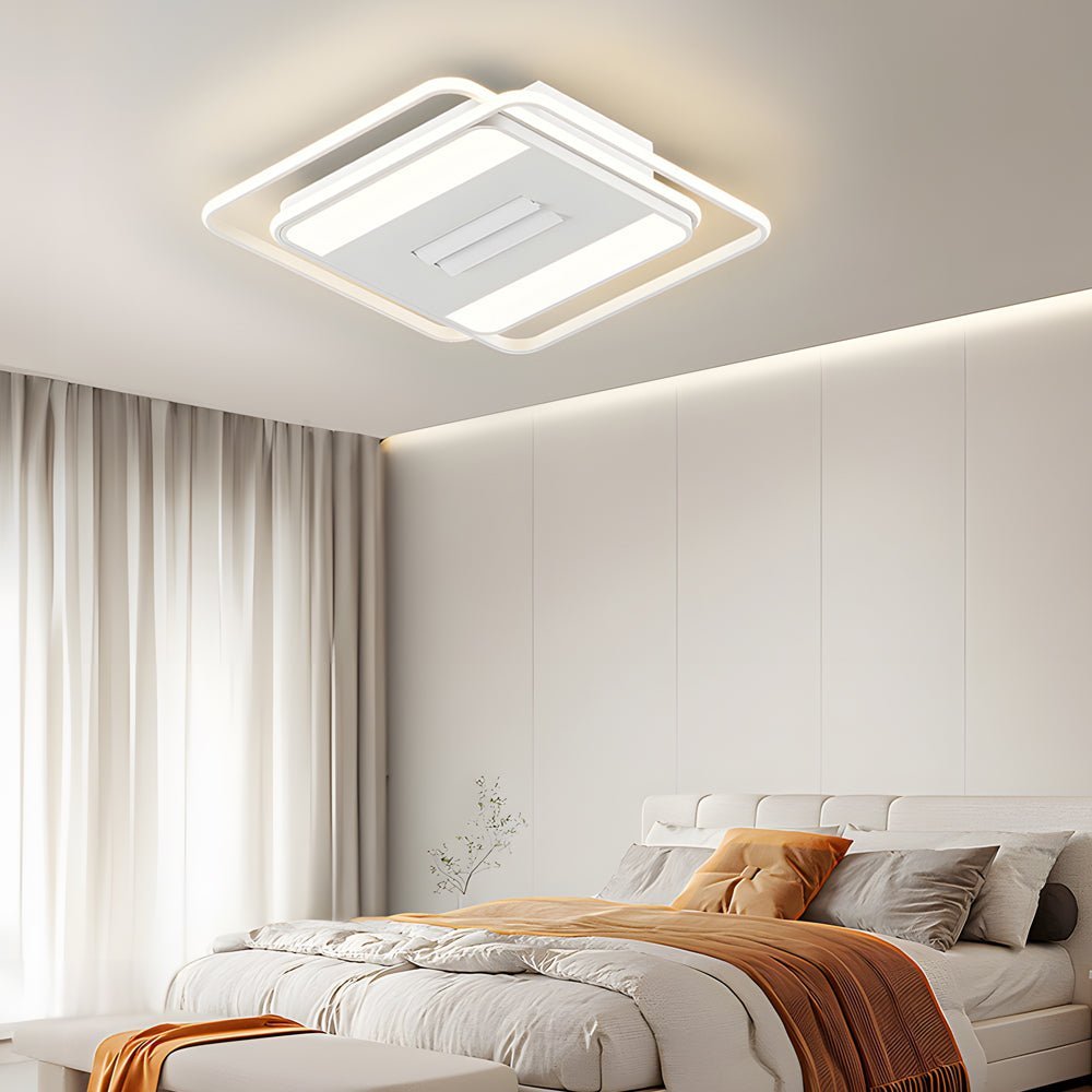 Modern Bladeless Ceiling Fan Light with Dimmable LED