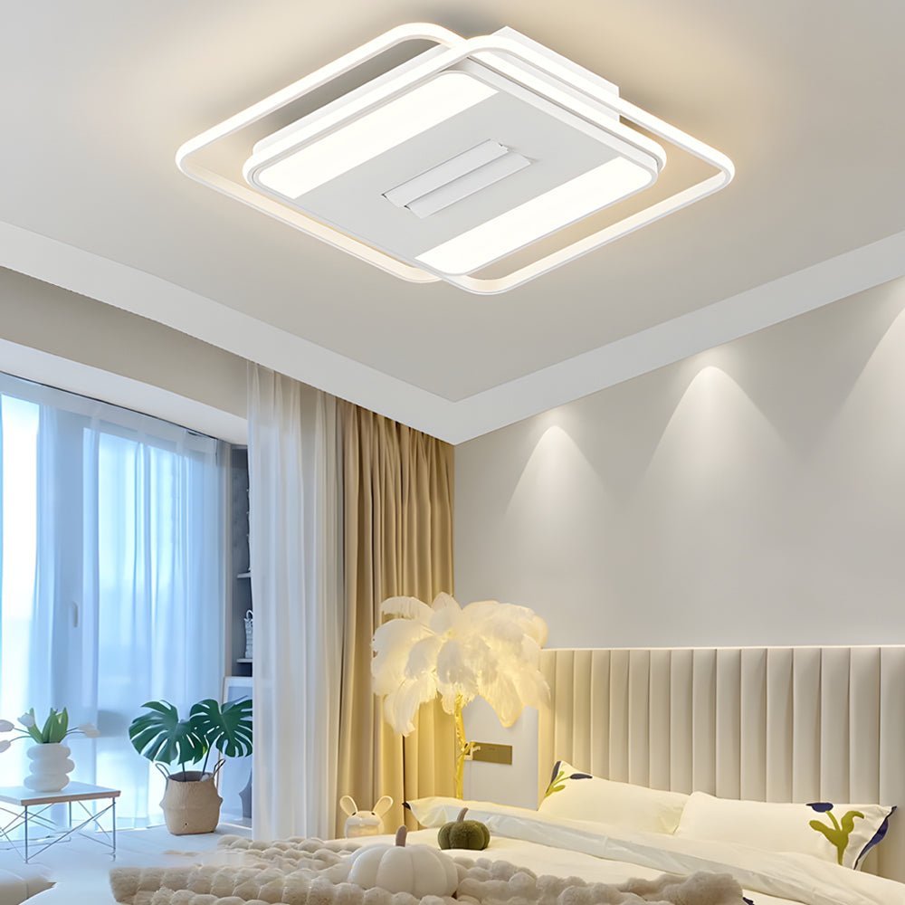Modern Bladeless Ceiling Fan Light with Dimmable LED
