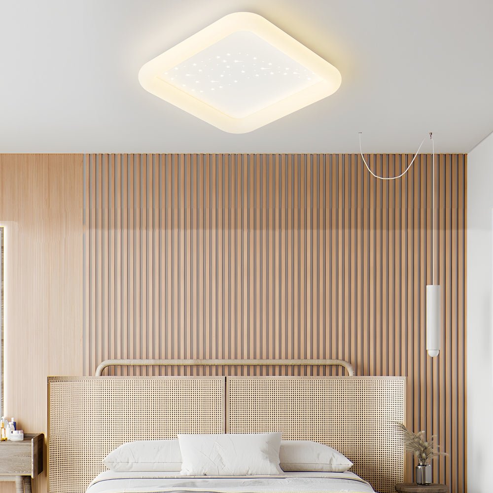 Modern LED Flush Mount Ceiling Light with 3-Step Dimming