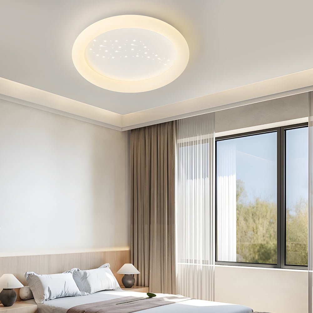Modern LED Flush Mount Ceiling Light with 3-Step Dimming