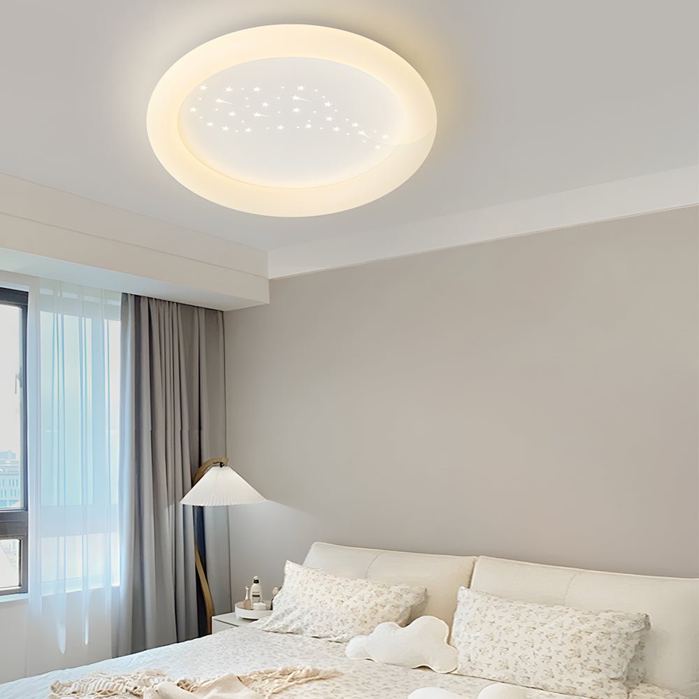 Modern LED Flush Mount Ceiling Light with 3-Step Dimming
