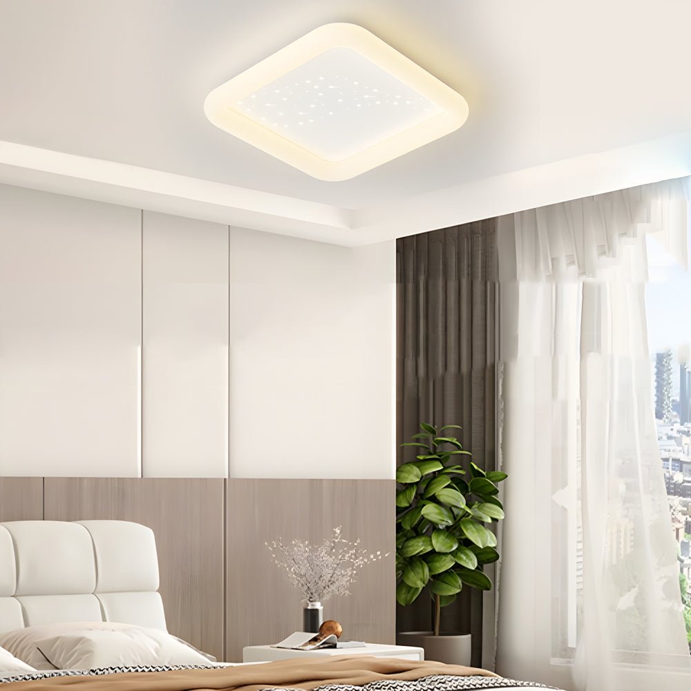 Modern LED Flush Mount Ceiling Light with 3-Step Dimming