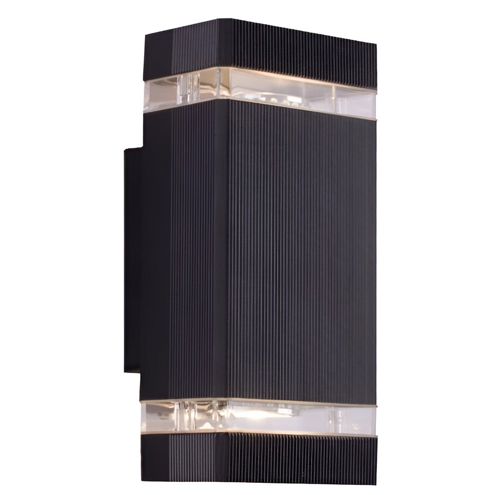 Square LED Outdoor Wall Light | Up Down Industrial Sconce
