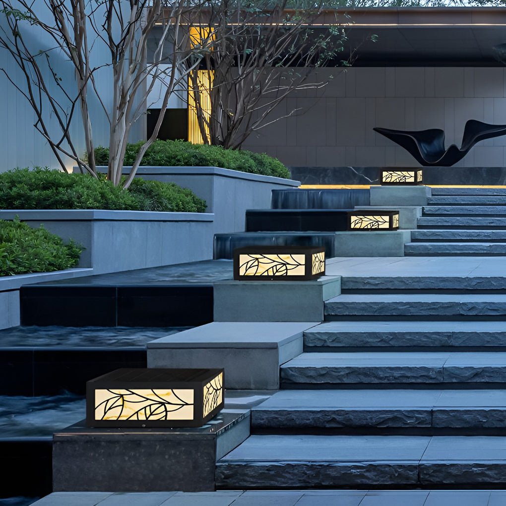 Modern Solar LED Outdoor Deck Post Light Waterproof Pillar Cap
