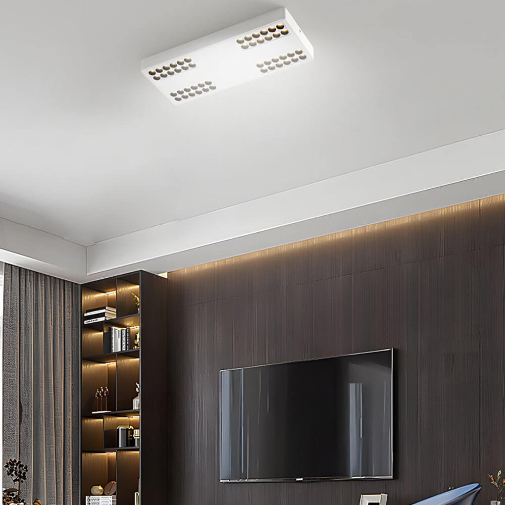 Modern Aluminum LED Flush Mount Ceiling Downlight Square Rectangle