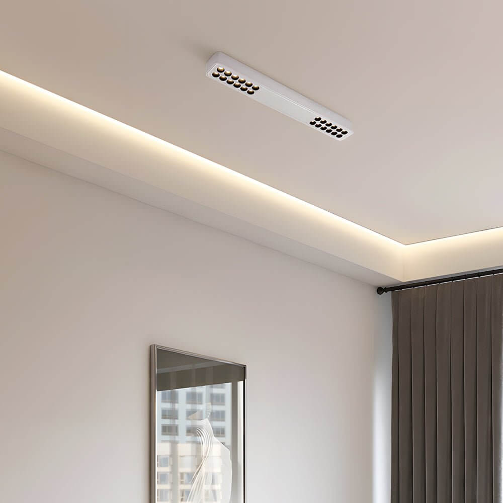 Modern Aluminum LED Flush Mount Ceiling Downlight Square Rectangle