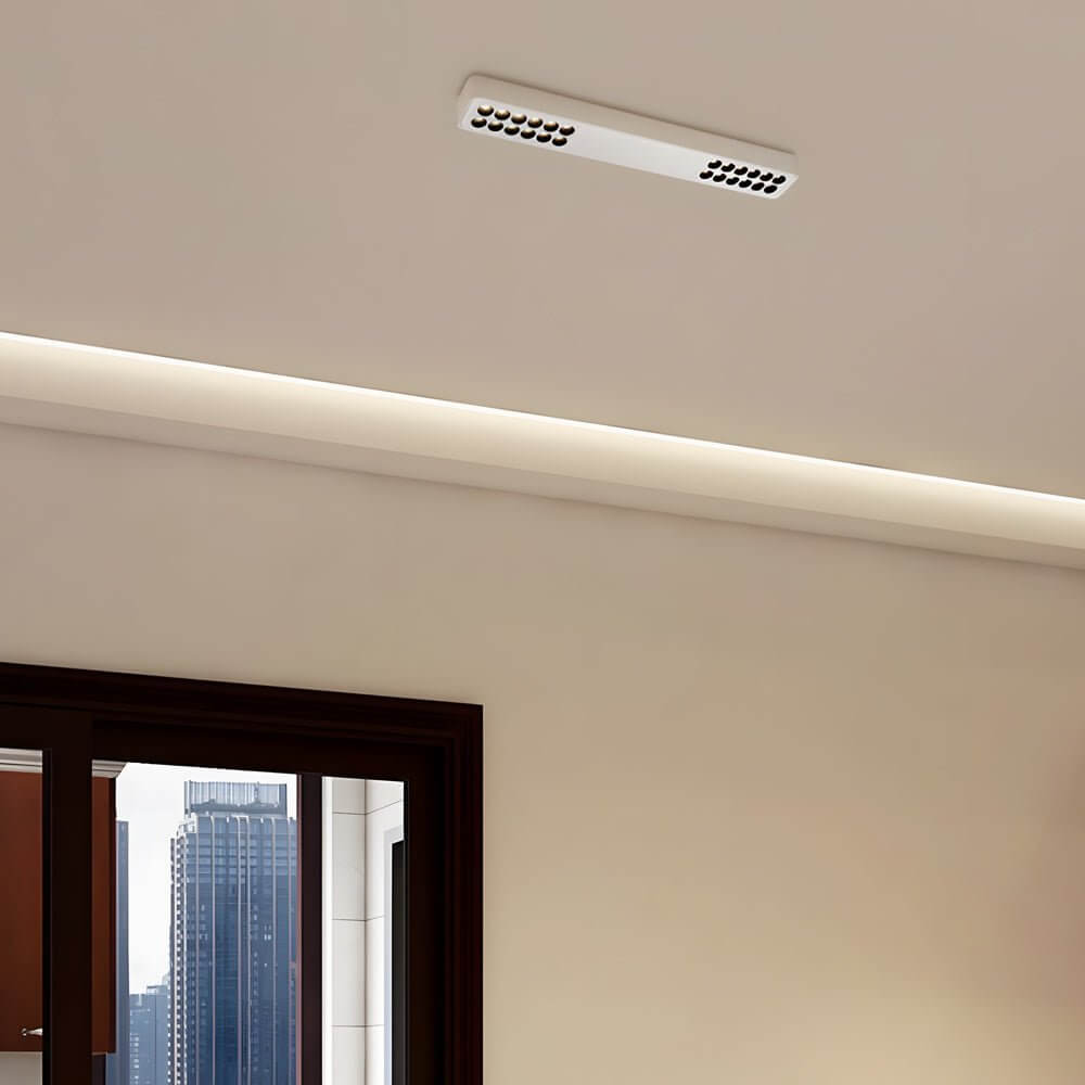 Modern Aluminum LED Flush Mount Ceiling Downlight Square Rectangle