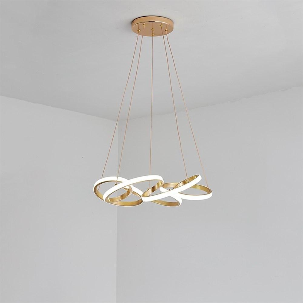 Interwoven Wave Metal Chandelier Modern Geometric LED Ceiling Light