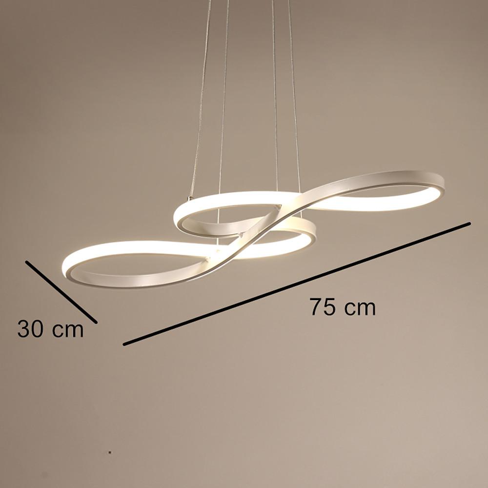 Modern Geometric Wave Chandelier Metal Silica Gel Ceiling Light