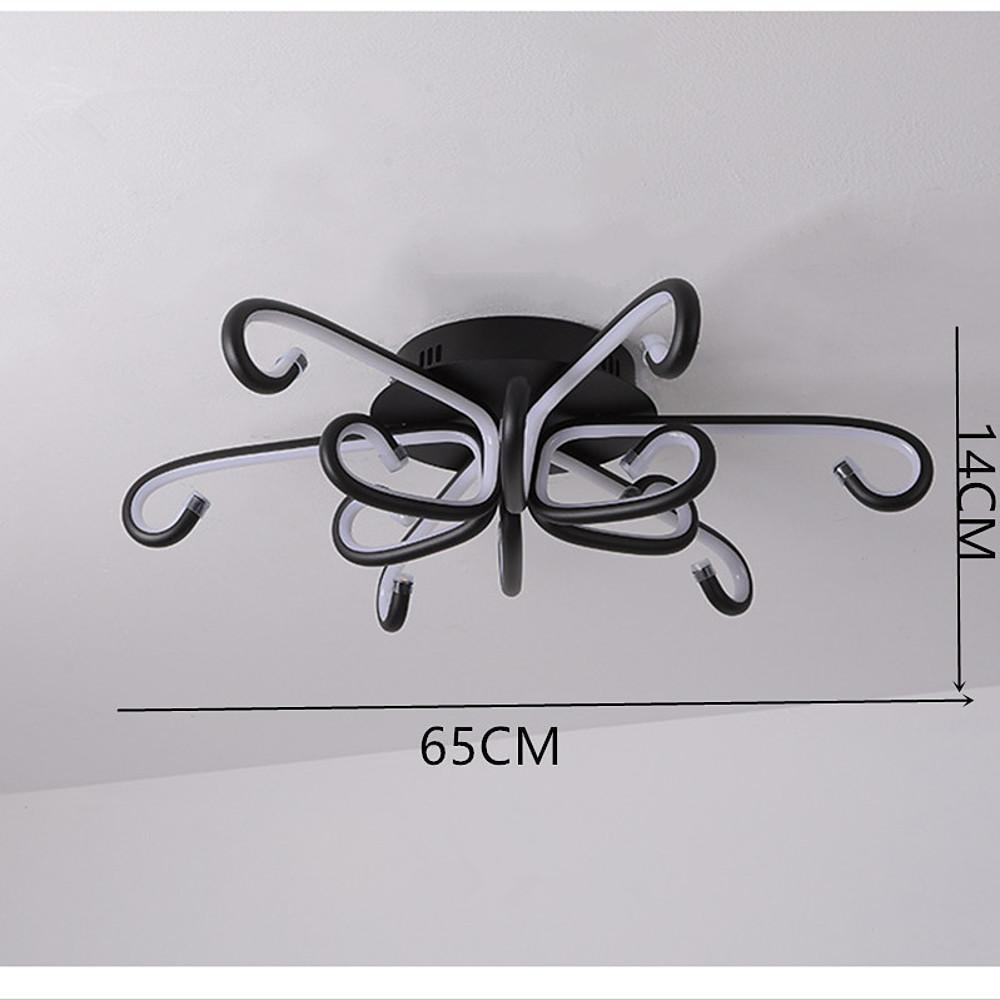 Octopus-Inspired Flush Mount Ceiling Light with Curved LED Arms