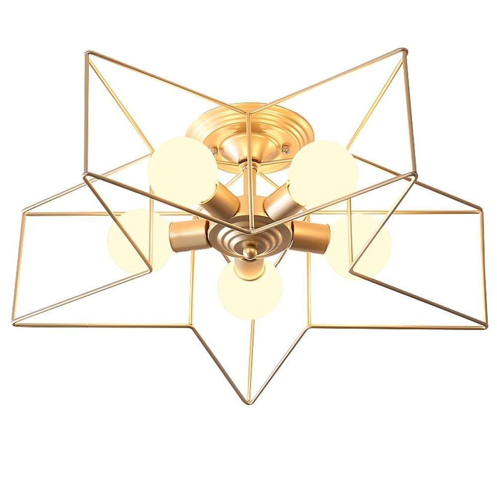 Star Design Modern Flush Mount Ceiling Light – 5-Light Metal Fixture