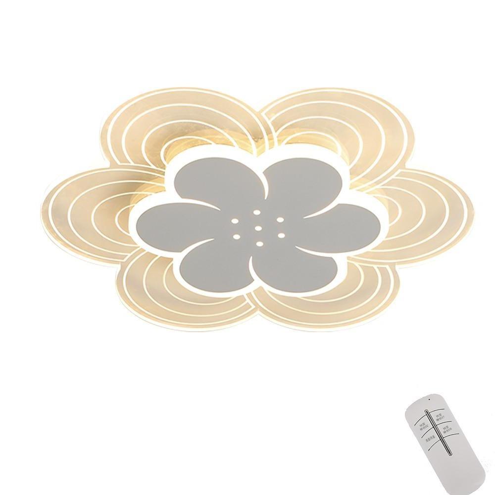 Modern Flower Flush Mount LED Ceiling Light - White Acrylic