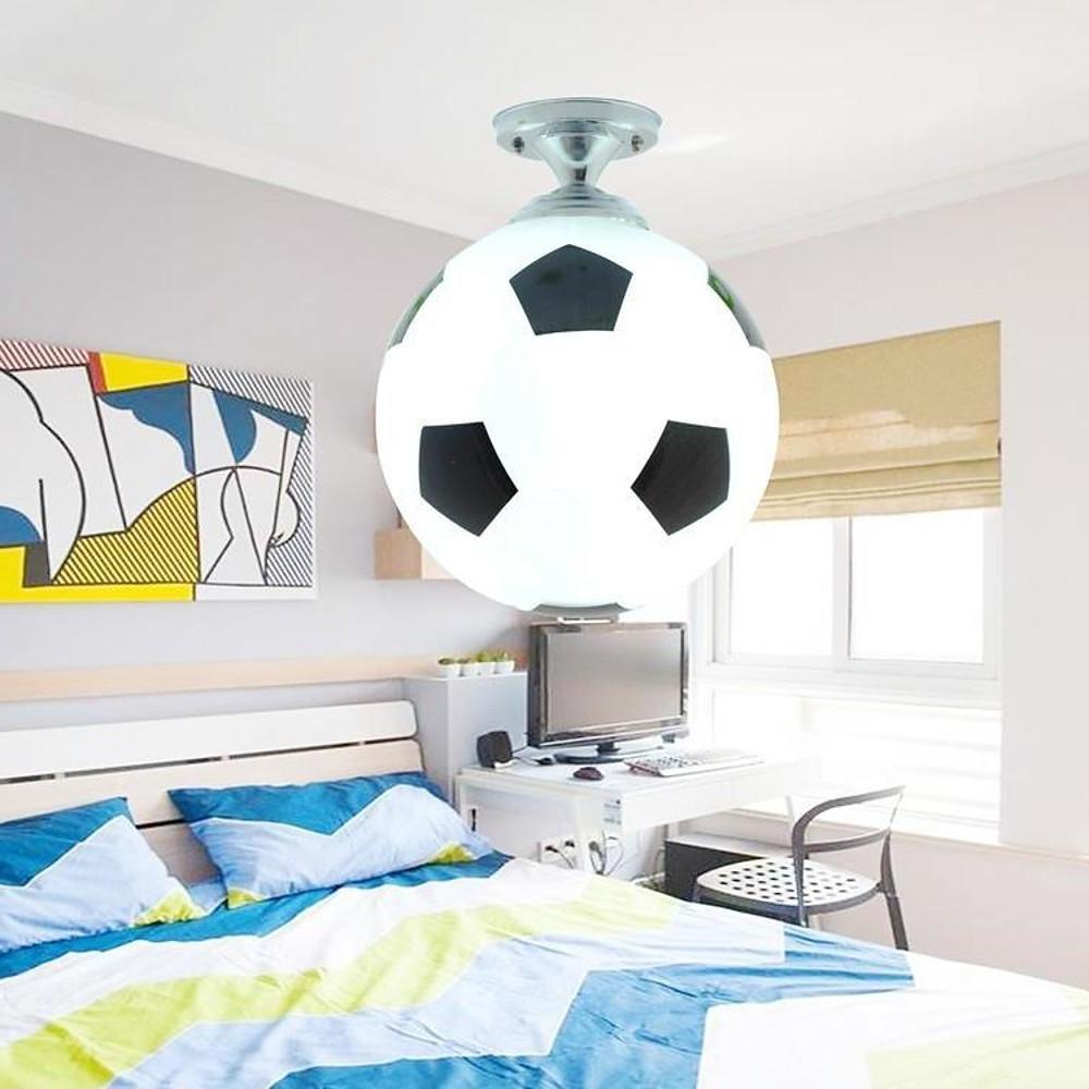 Football Globe Flush Mount Ceiling Light for Kids Bedroom