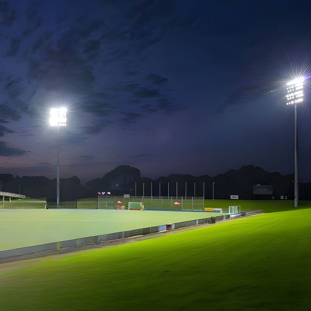 High Power LED Floodlight Outdoor Stadium Lighting Gray Aluminum