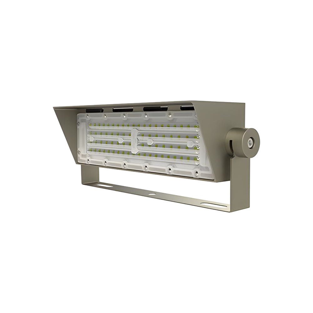 High Power LED Floodlight Outdoor Stadium Lighting Gray Aluminum