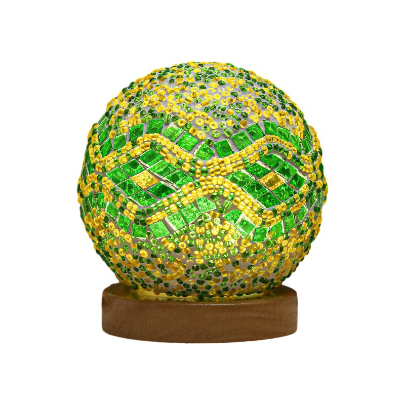 Mosaic Glass Table Lamp with LED & Remote Control