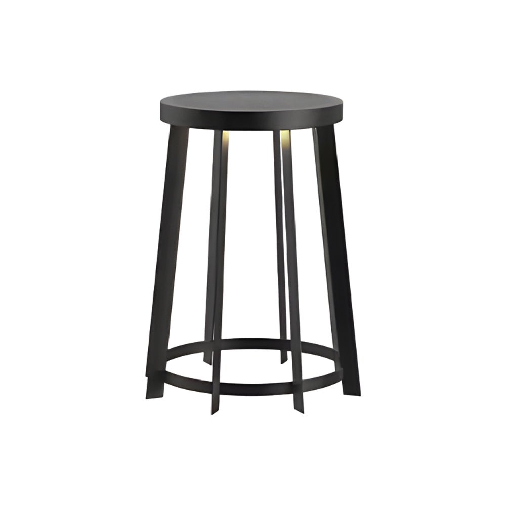 Modern Round Stool Solar Outdoor LED Light - Dual Purpose