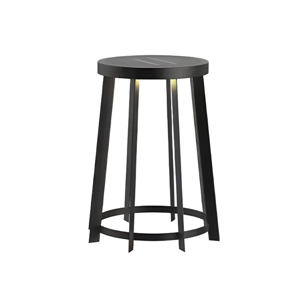 Modern Round Stool Solar Outdoor LED Light - Dual Purpose