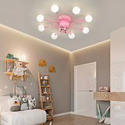 Star Sphere Modern Ceiling Fan with Light 3-Step Dimming