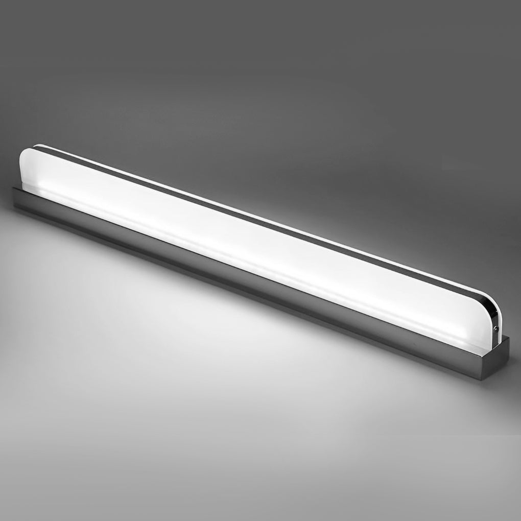 Modern LED Bathroom Vanity Light with Polished Iron Trim