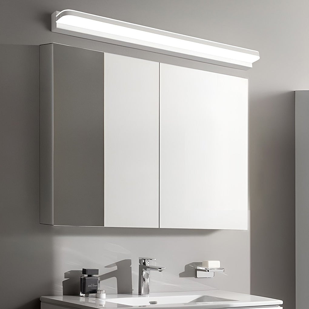 Modern LED Bathroom Vanity Light with Polished Iron Trim
