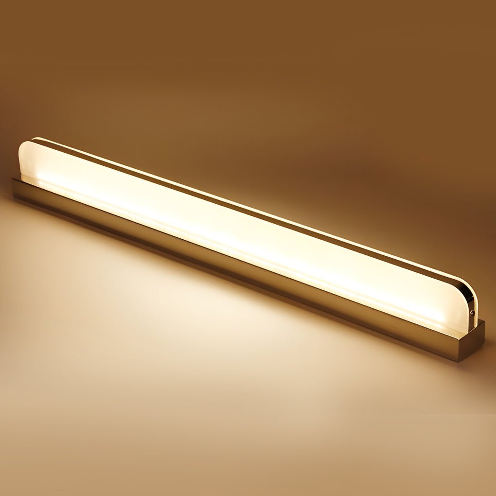 Modern LED Bathroom Vanity Light with Polished Iron Trim
