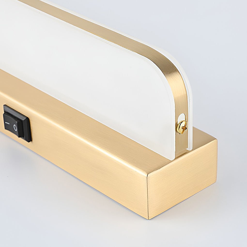 Modern LED Bathroom Vanity Light with Polished Iron Trim