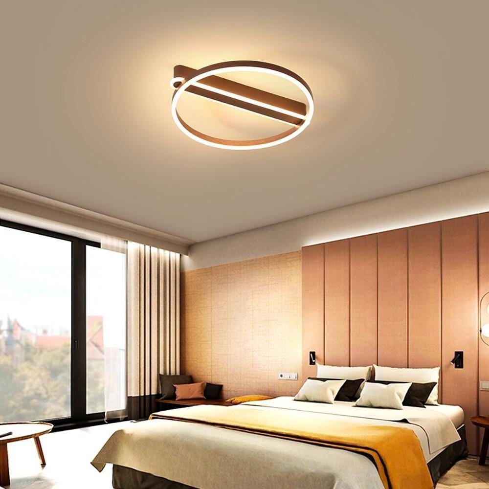 Circle Dimmable LED Flush Mount Ceiling Light Modern Aluminum