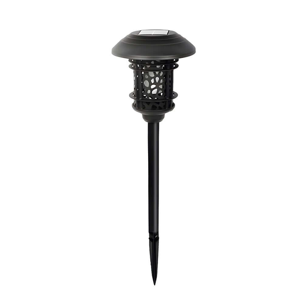 Solar Pathway Light Retro Black Flame Effect 22.4" Outdoor