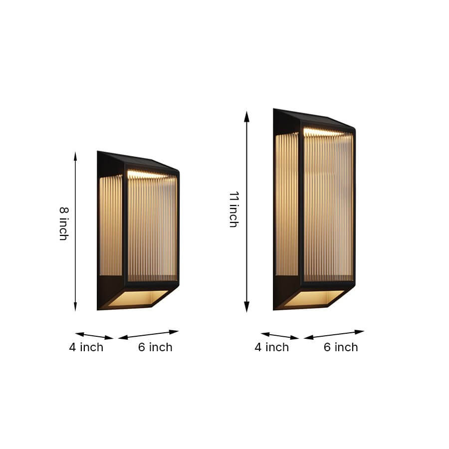 Modern Vertical Ripped Acrylic LED Outdoor Wall Lamp Waterproof