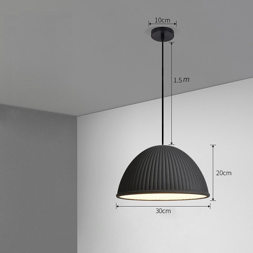 Artistic Dome Pendant Light Modern Metal Resin Ceiling Fixture