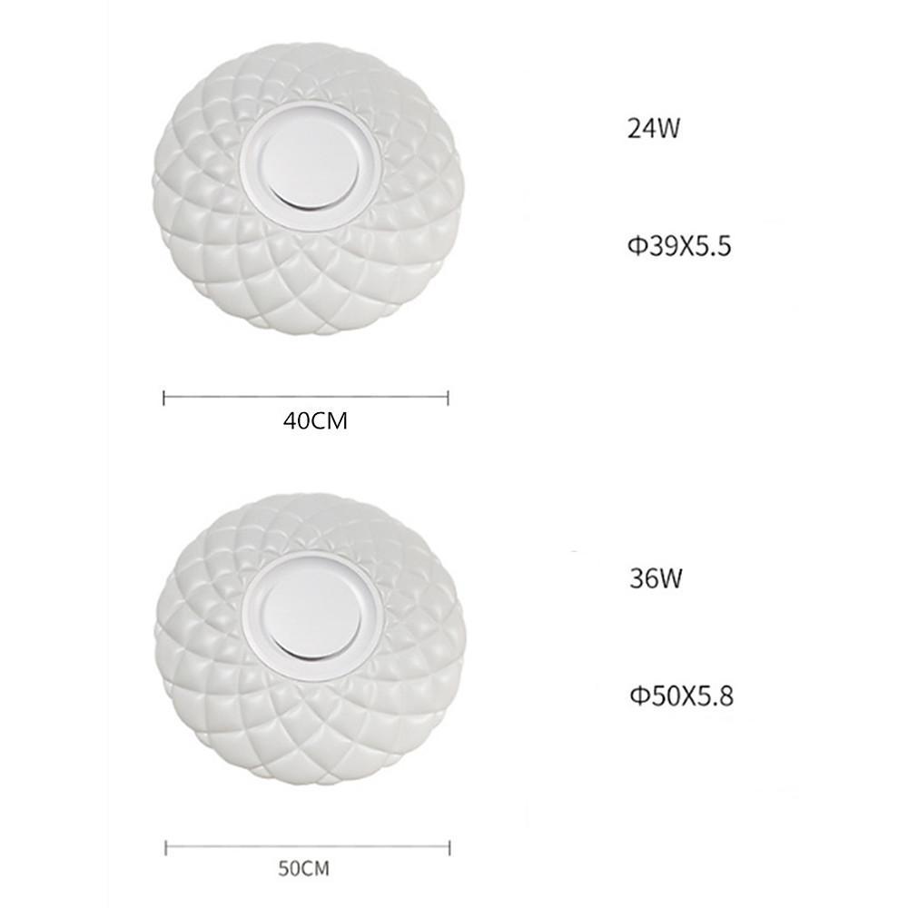 Modern Circle LED Flush Mount Ceiling Light – Dimmable Metal & Acrylic