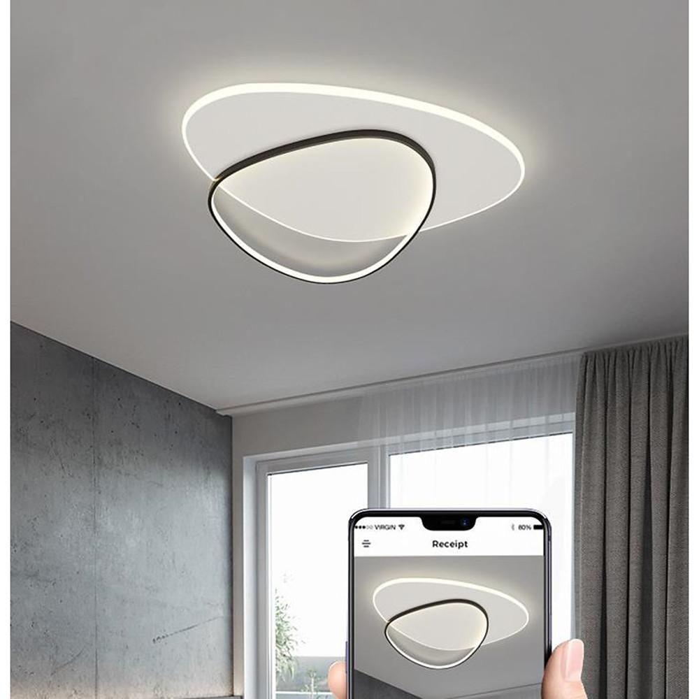 Rounded Triangles Flush Mount LED Ceiling Light - Artistic Design