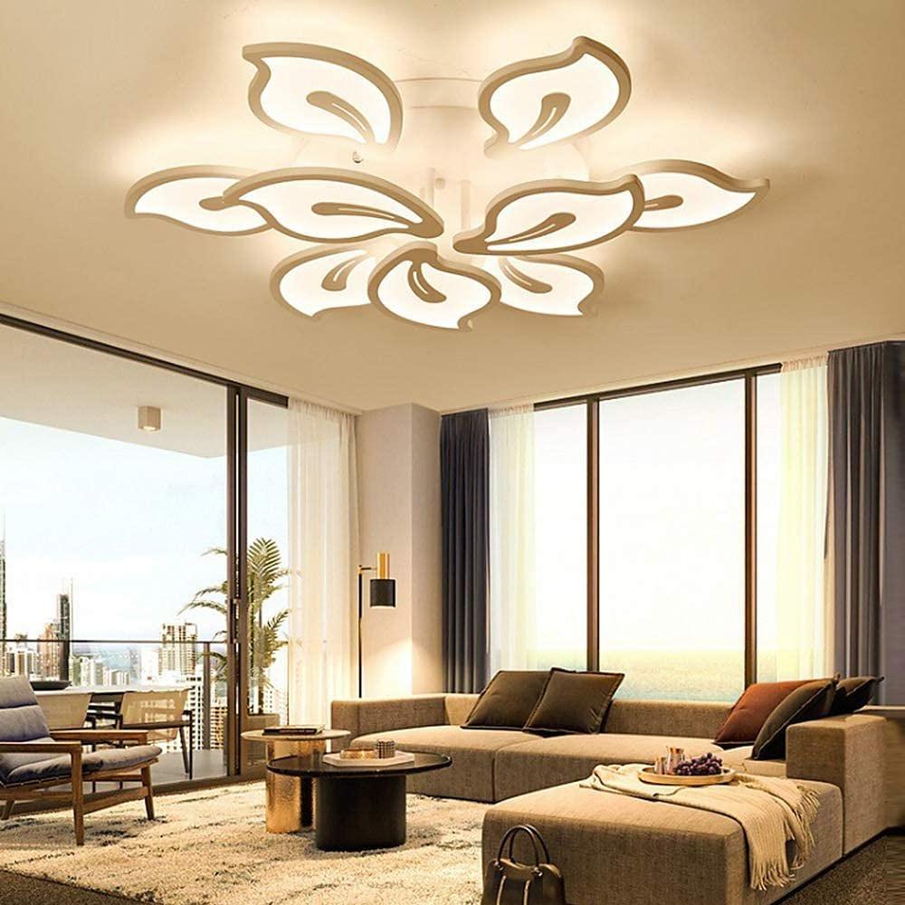 Geometric Flower LED Flush Mount Ceiling Light - Dimmable Modern