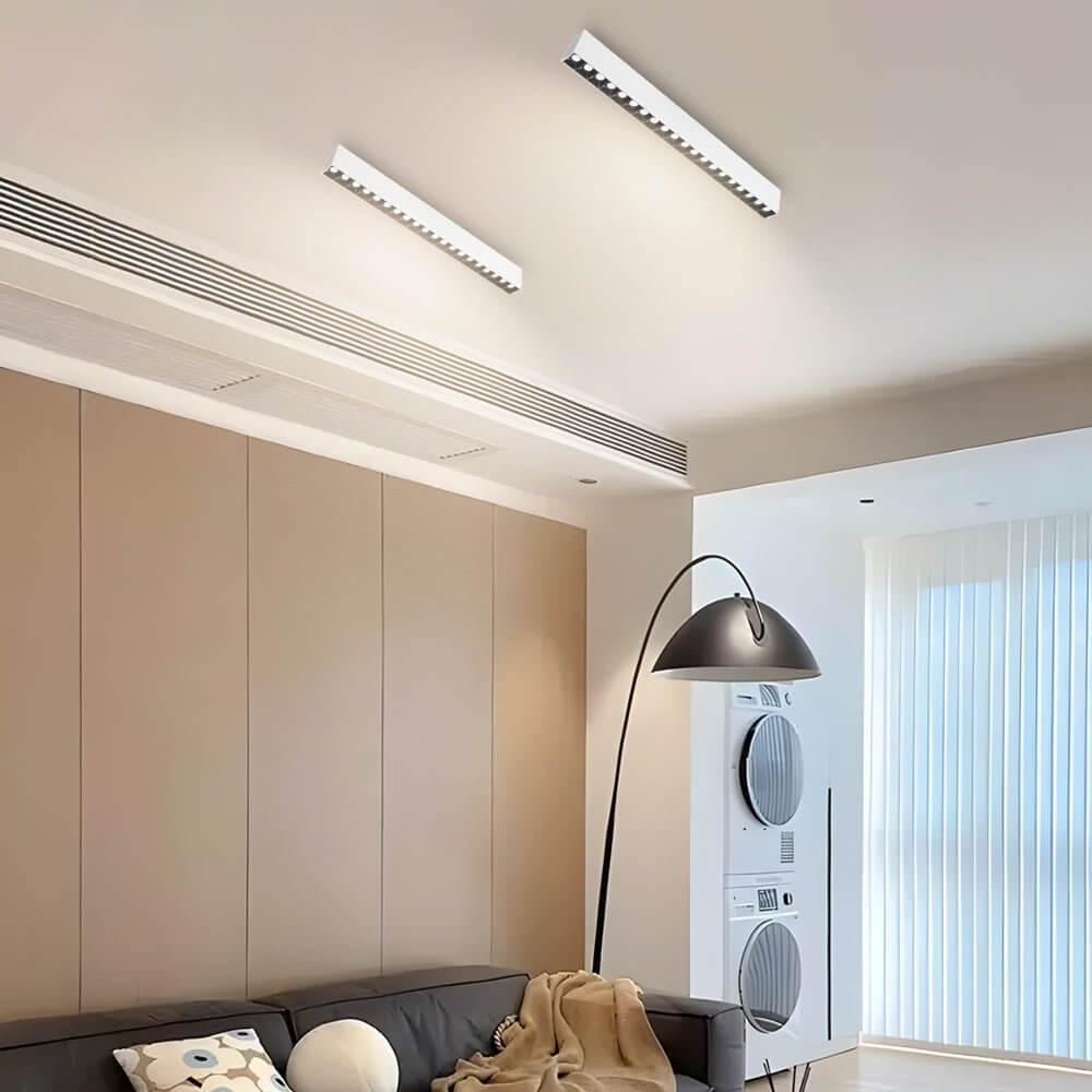 Linear LED Ceiling Downlight Fixture - Modern Aluminum Surface Mount