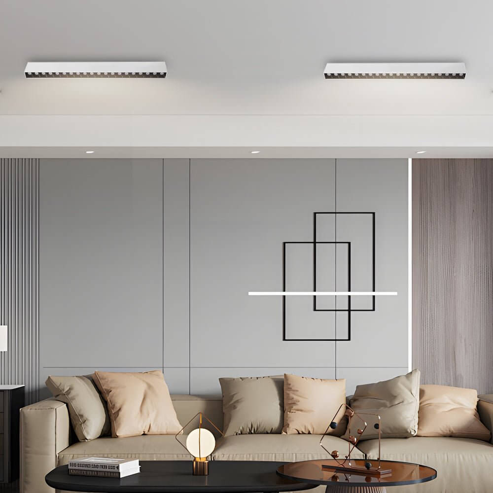 Linear LED Ceiling Downlight Fixture - Modern Aluminum Surface Mount
