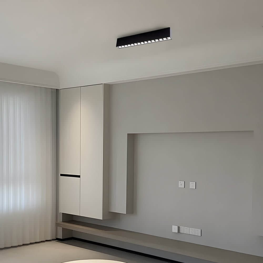 Linear LED Ceiling Downlight Fixture - Modern Aluminum Surface Mount